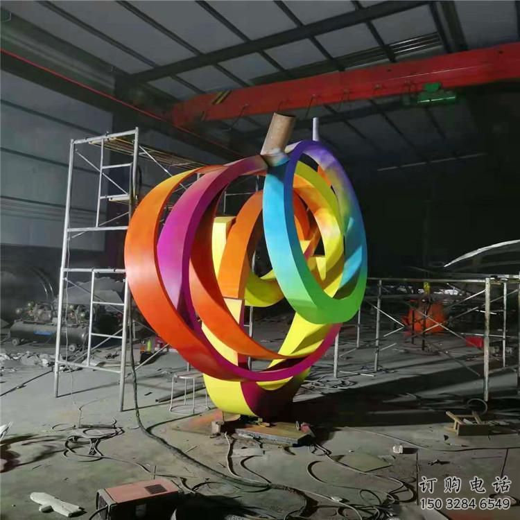 雙環雕塑常用，景觀概念，不銹鋼雙環雕塑廠家展品