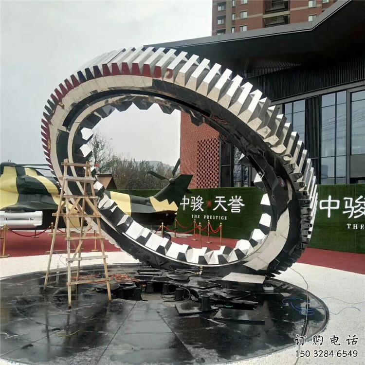 雙環雕塑提供，露天雕塑，不銹鋼雙環雕塑生產承接