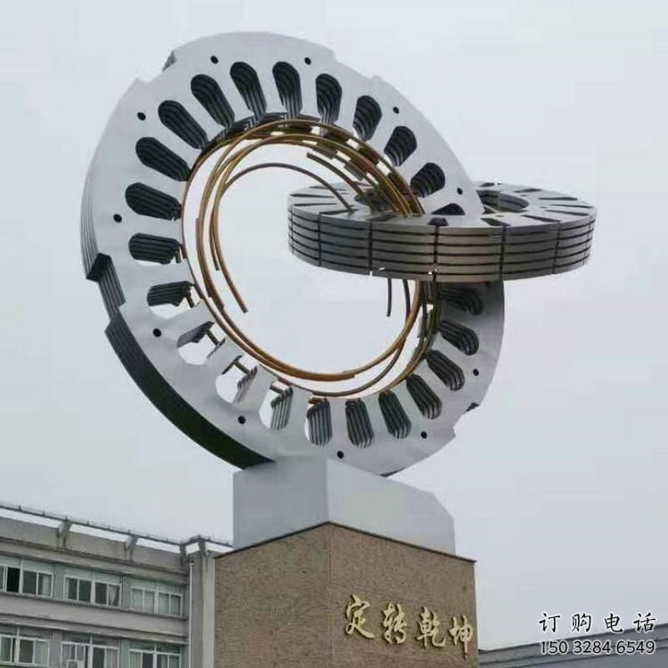 雙環(huán)雕塑展品，景觀概念，鏤空不銹鋼雙環(huán)雕塑優(yōu)選