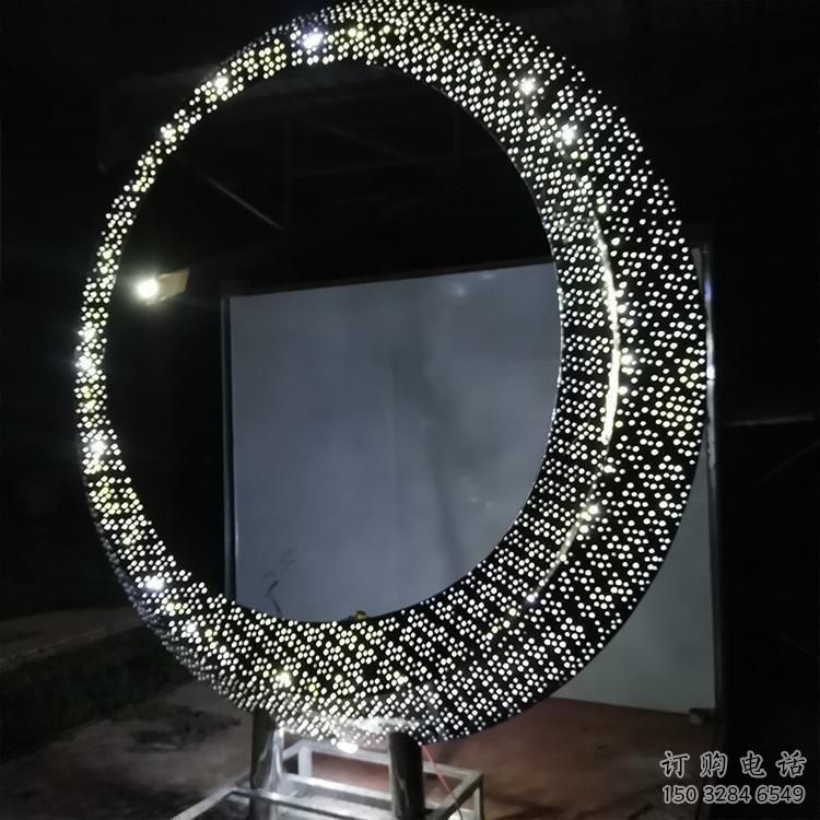 圓環雕塑定制，小區雕塑，建筑不銹鋼圓環雕塑提供