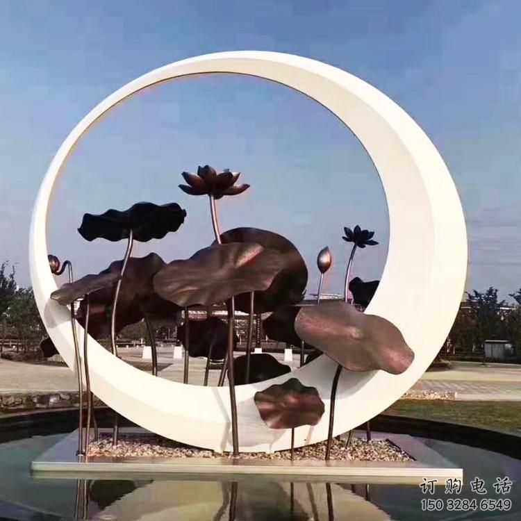 圓環雕塑供求，白鋼構件，不銹鋼圓環雕塑觀賞型