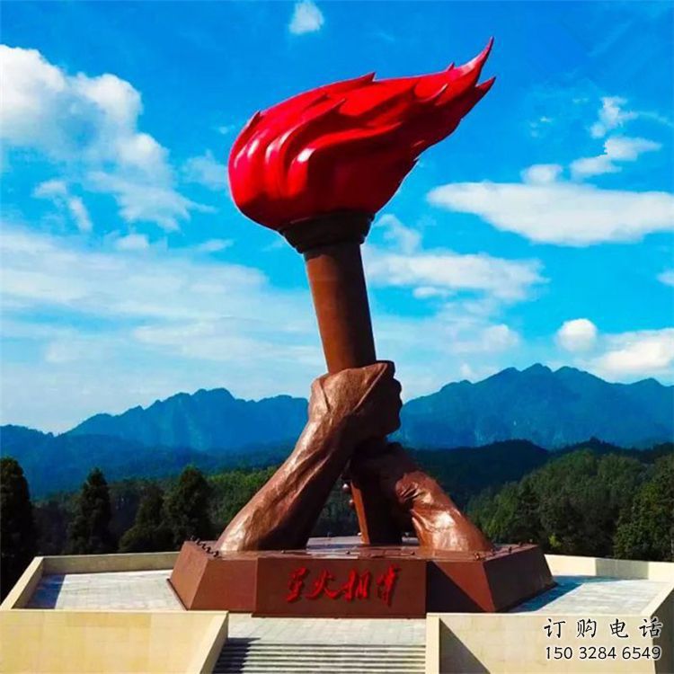 火把雕塑提供，戶外雕塑，不銹鋼火把雕塑素材制作