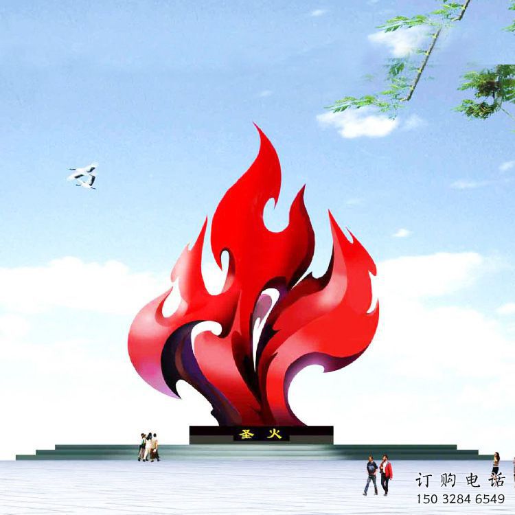 火炬雕塑承接，城市裝飾，大型不銹鋼火炬雕塑生產(chǎn)商