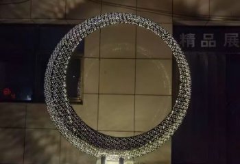 圓環(huán)雕塑供應(yīng)，城區(qū)小品，燈光圓環(huán)雕塑制造商