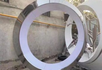 圓環雕塑定制制造，歐式風格，不銹鋼圓環雕塑供給