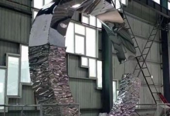 圓環雕塑展品，室外軟裝，展示不銹鋼圓環雕塑訂做