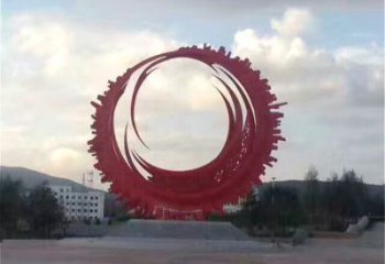 圓環(huán)雕塑通用，戶外雕塑，戶外烤漆圓環(huán)雕塑供應(yīng)