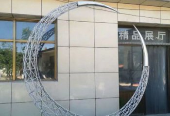 抽象圓環雕塑預定，校園雕塑，鏤空圓環雕塑承接