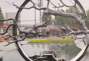 圓環(huán)樹雕塑供求，室外雕塑，不銹鋼圓環(huán)樹雕塑選定