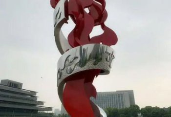 街頭火苗雕塑