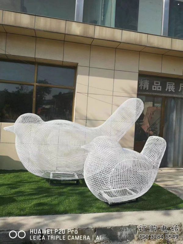 鏤空鳥雕塑工廠標準，多彩藝術，鐵藝小鳥雕塑供應
