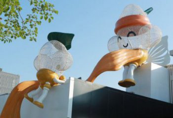 鏤空卡通雕塑承接，鍛造工藝，鐵藝卡通雕塑廠家訂做