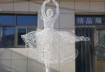 鏤空舞者雕塑承接，城市裝飾，大型鐵藝跳舞雕塑公司