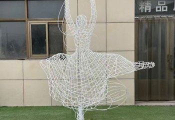 鏤空舞者雕塑優選，陸地擺件，園林鐵藝跳舞雕塑供應