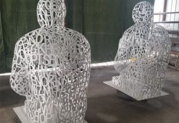 鏤空人物雕塑供給，景區(qū)雕塑，鐵藝字母人物雕塑供求