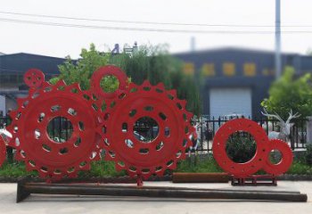 車輪雕塑工廠選用，街道標(biāo)識(shí)，景觀車輪雕塑批發(fā)