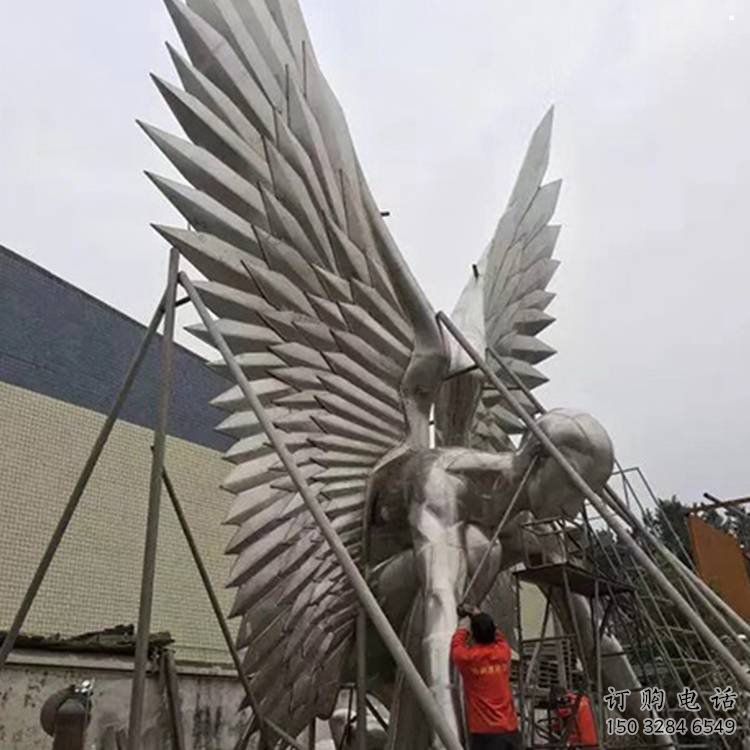 房地產翅膀雕塑，仿古景觀雕塑，噴砂制造