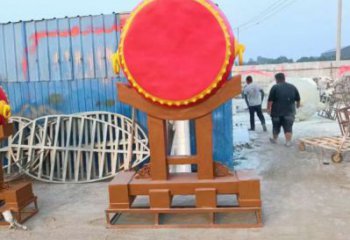 鑼鼓雕塑供求，創(chuàng)意雕塑，民俗不銹鋼鑼鼓雕塑制造商