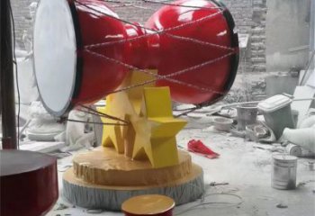 戶外手拍鼓通用，陸地擺件，不銹鋼手拍鼓雕塑制作優選