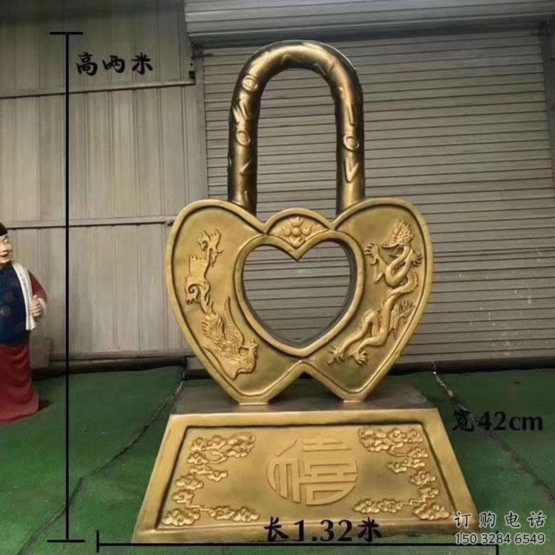 標志連心鎖雕塑預定，小區擺件，連心鎖雕塑主題精品