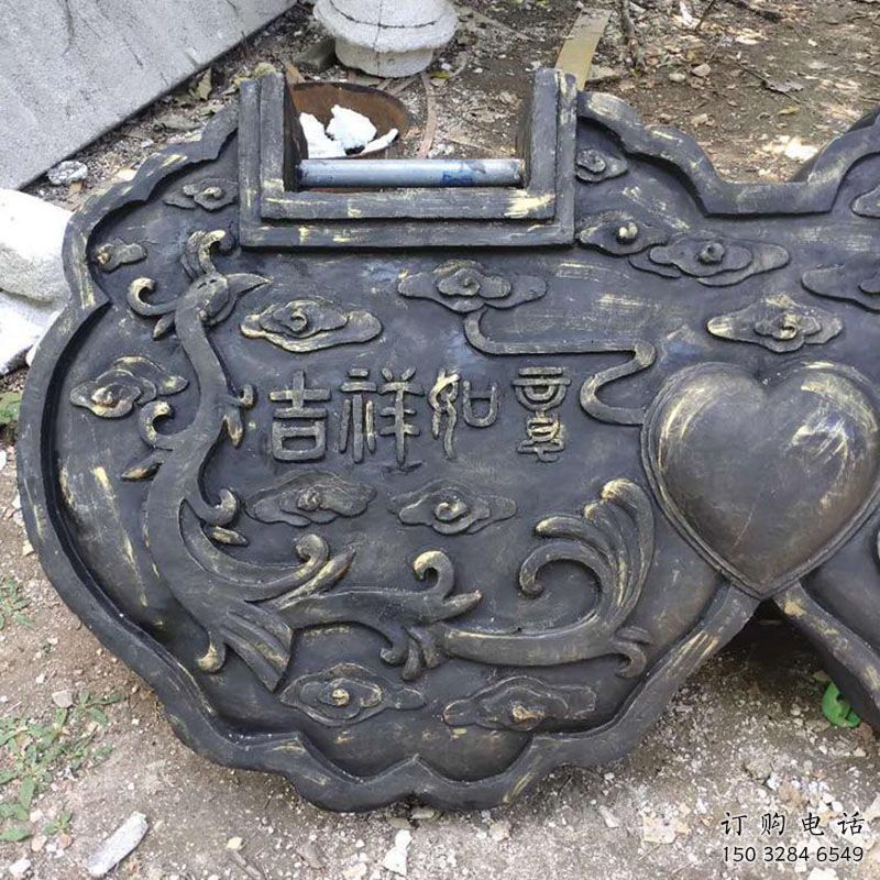 藝術同心鎖雕塑觀賞型，街景小品，鎖子雕塑主題常用