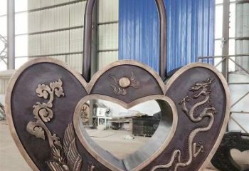 景觀鎖子雕塑制造，歐式風格，玻璃鋼鎖子雕塑定價