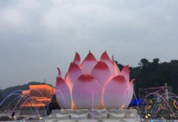 五指山蓮花雕塑廠家，景區(qū)雕塑，水景蓮花噴泉雕塑精選