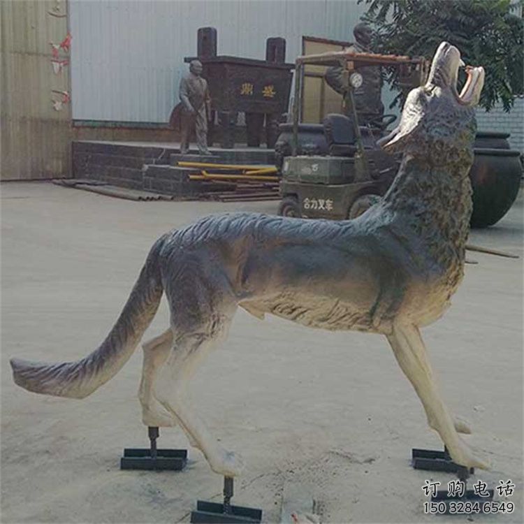 秦皇島銅狼雕塑廠家，銅雕動物狼，仿真工藝制作