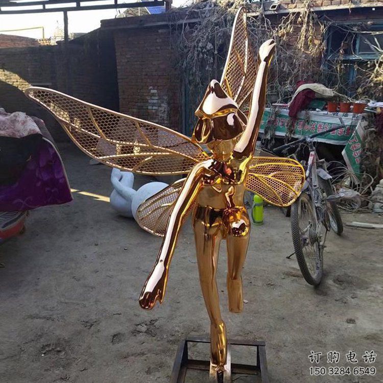 廊坊小精靈雕塑，抽象卡通雕塑，美陳人物擺件