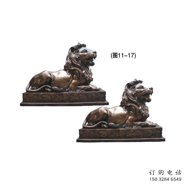 齊齊哈爾公園獅子雕塑供求，景觀雕塑，鑄銅趴獅雕塑優選