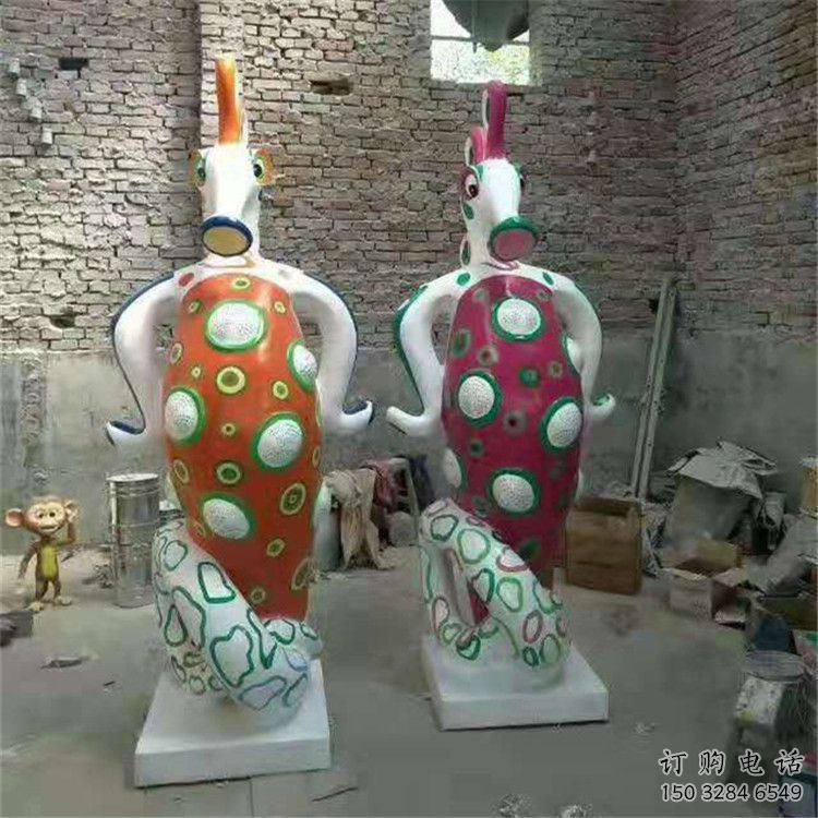 白山幼兒園河馬雕塑，動(dòng)漫文化雕塑，卡通動(dòng)物制作
