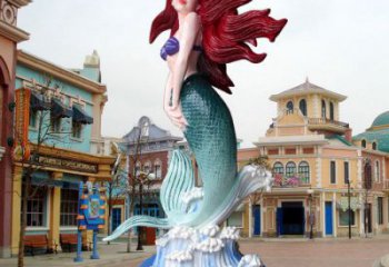 松北水景美人魚雕塑