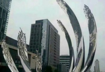 雞西地面噴泉雕塑小品，圓環(huán)結構概念，旱地水景噴泉體系