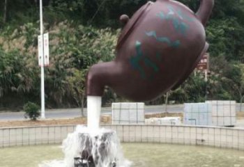 南崗小區天壺標志雕塑，多彩藝術，天壺雕塑生產廠家