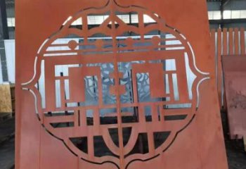 荊門鏤空景墻雕塑，耐候鋼鏤空工藝設(shè)計(jì)
