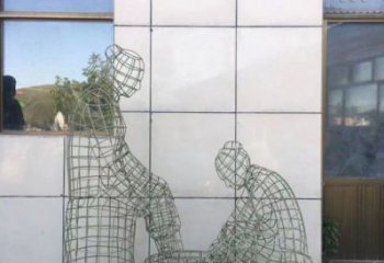 十堰鏤空孝道雕塑通用，街景小品，鐵藝洗腳雕塑制造