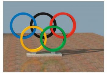 邵陽五環不銹鋼雕塑，現代景觀擺件，烤漆工藝制作