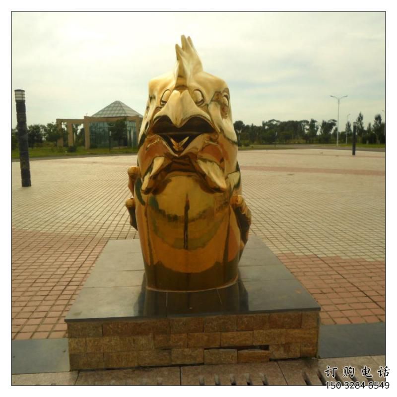 揚州不銹鋼生肖雕塑，鍍鈦工藝，公園廣場戶外擺放
