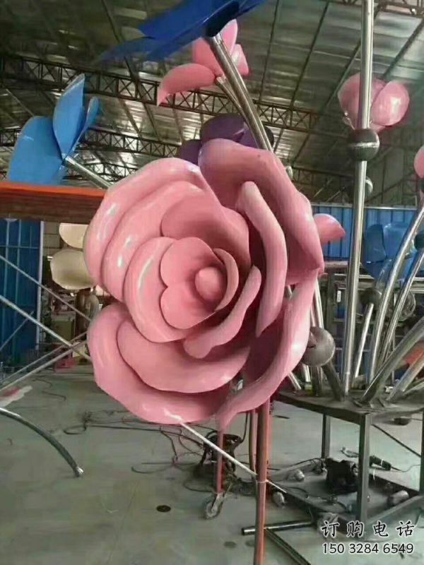 永寧牡丹花雕塑工廠優選，城市裝飾，牡丹花花朵雕塑供給