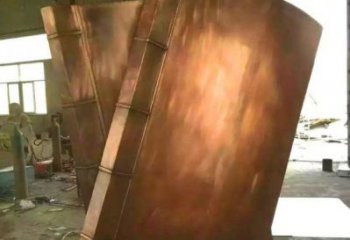 武川鑄銅書籍供應，街景小品，銅書籍雕塑廠家優價