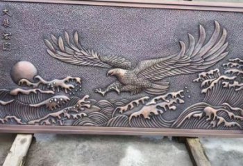 海北老鷹浮雕訂做，景區(qū)雕塑，鍛銅動物浮雕定價(jià)