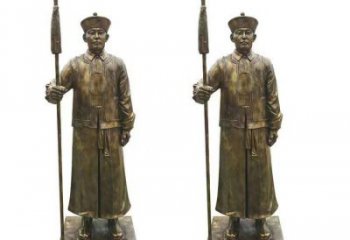 海東庭院武士雕塑