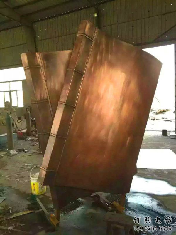 東營鑄銅書籍供應(yīng)，街景小品，銅書籍雕塑廠家優(yōu)價(jià)