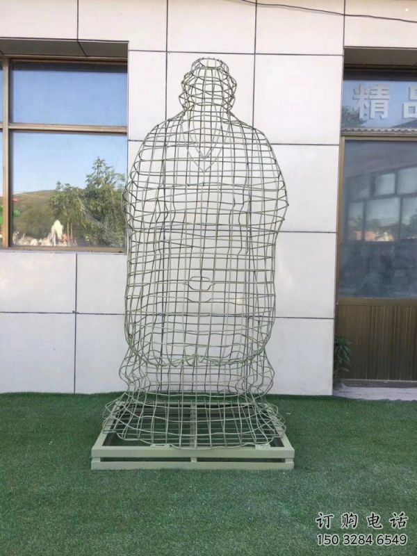 晉源鏤空孔子雕塑訂做，景區(qū)雕塑，鐵藝古代人物雕塑定價(jià)