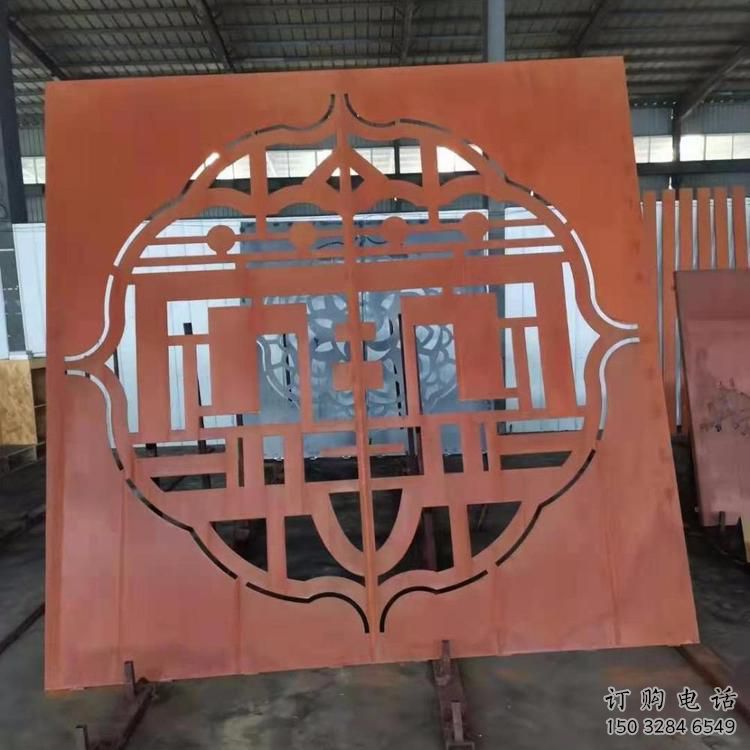 巴中鏤空景墻雕塑，耐候鋼鏤空工藝設(shè)計(jì)