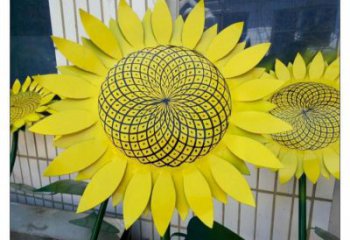 呂梁抽象花籃雕塑展品，小區雕塑，葵花花籃雕塑工程制作精選