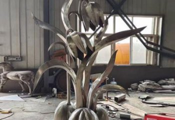 達州木棉花雕塑制造商，城市雕塑，不銹鋼木棉花雕塑廠家