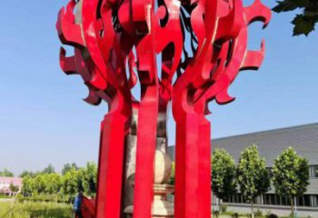 克孜勒蘇柯火球雕塑，精神堡壘火球雕塑落地展示