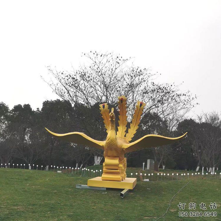 怒江鳳凰雕塑選用，美陳雕塑，鑄銅鳳凰雕塑工藝廠家