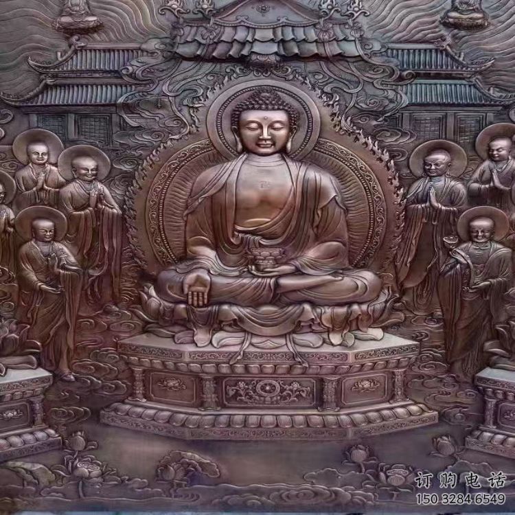 溫州鍛銅浮雕常用，寺廟景觀，黃銅佛像浮雕生產商